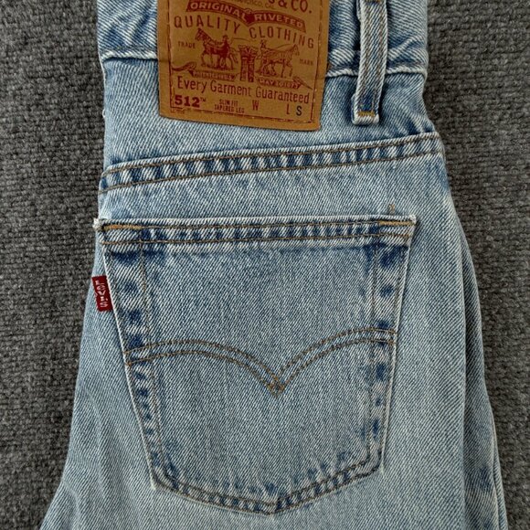 VTG Levis 512 Light Wash Slim Fit Tapered Leg Denim Jean Fact. 511M Women 28x28 - Picture 1 of 16